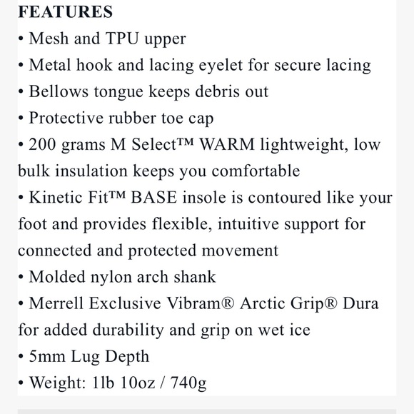 Merrell thermocross winter hikers size 9.5 - Picture 8 of 10